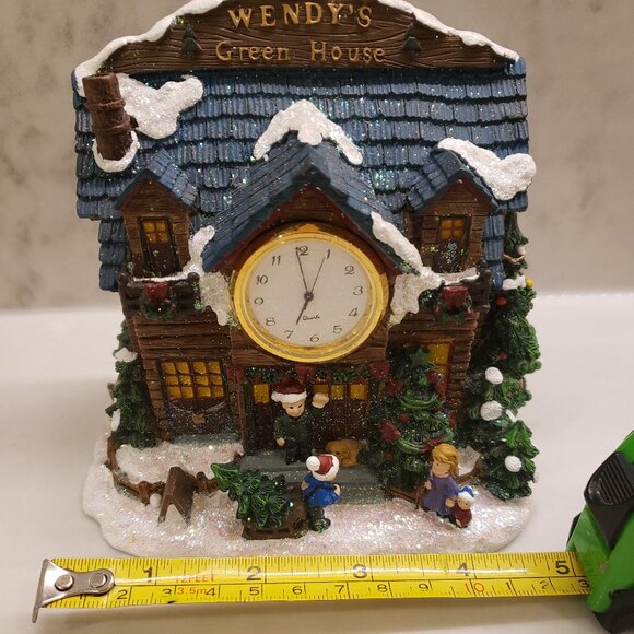 Sears Victorian Styled Village Clocks Wendy's Green House Christmas Village - Picture 7 of 9